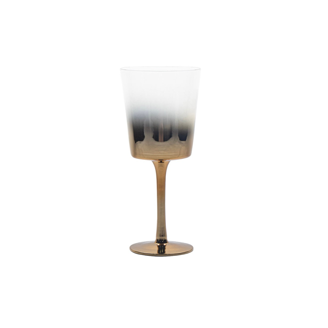 Orchid Gold Ombre Wine Glass