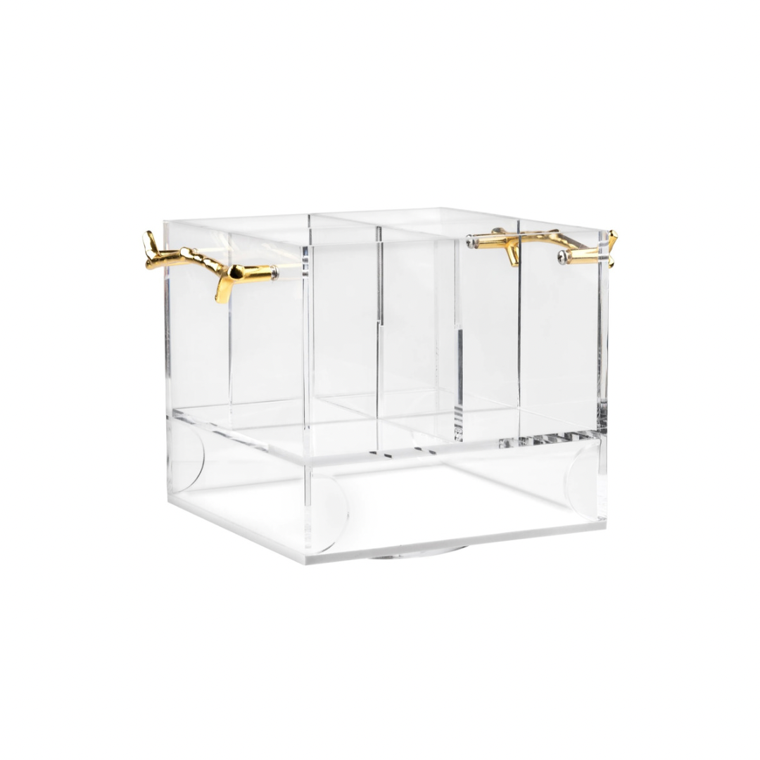 MetaLucite Twig Swivel Silverware Caddy