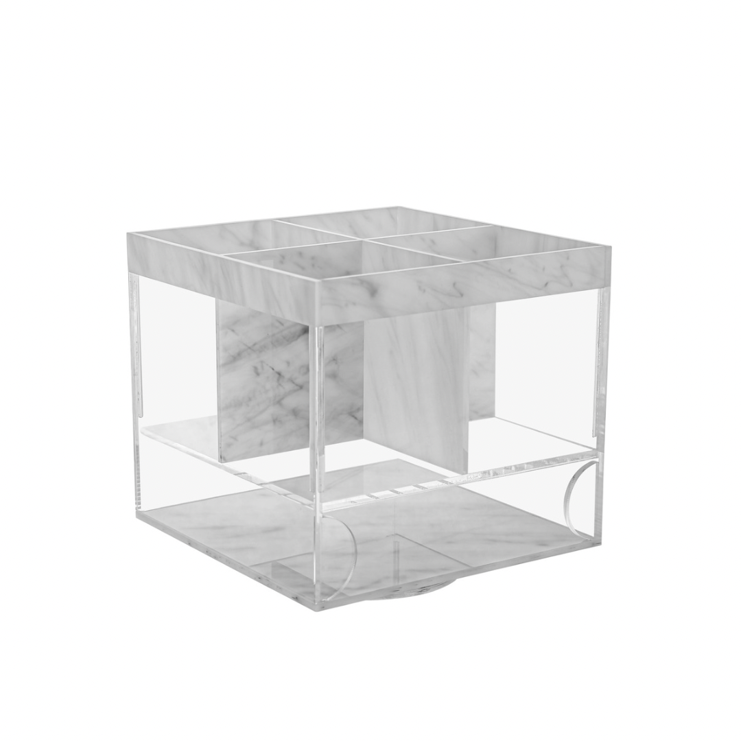 Marble Swivel Silverware Caddy