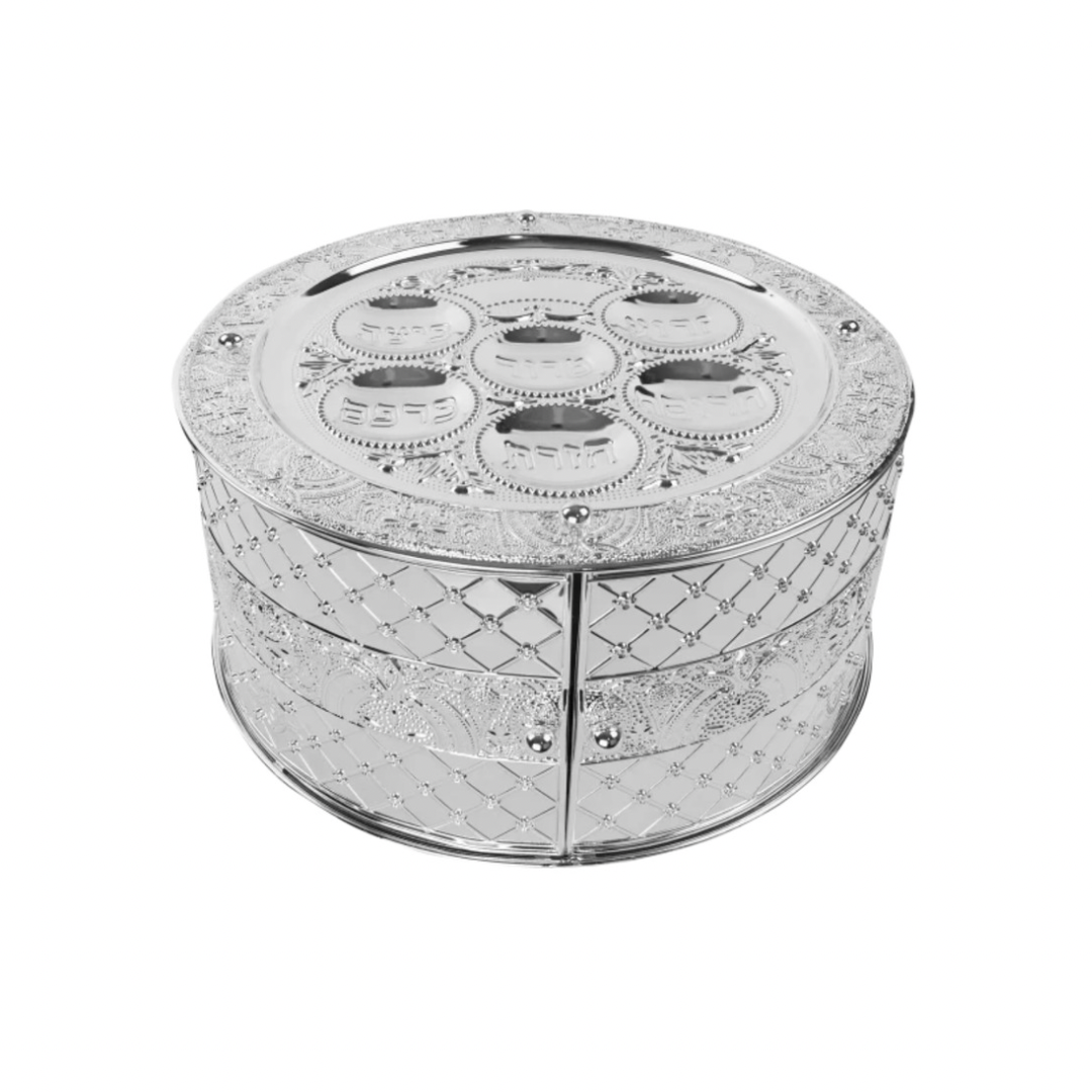 3 Tier Silver Plated Seder Plate