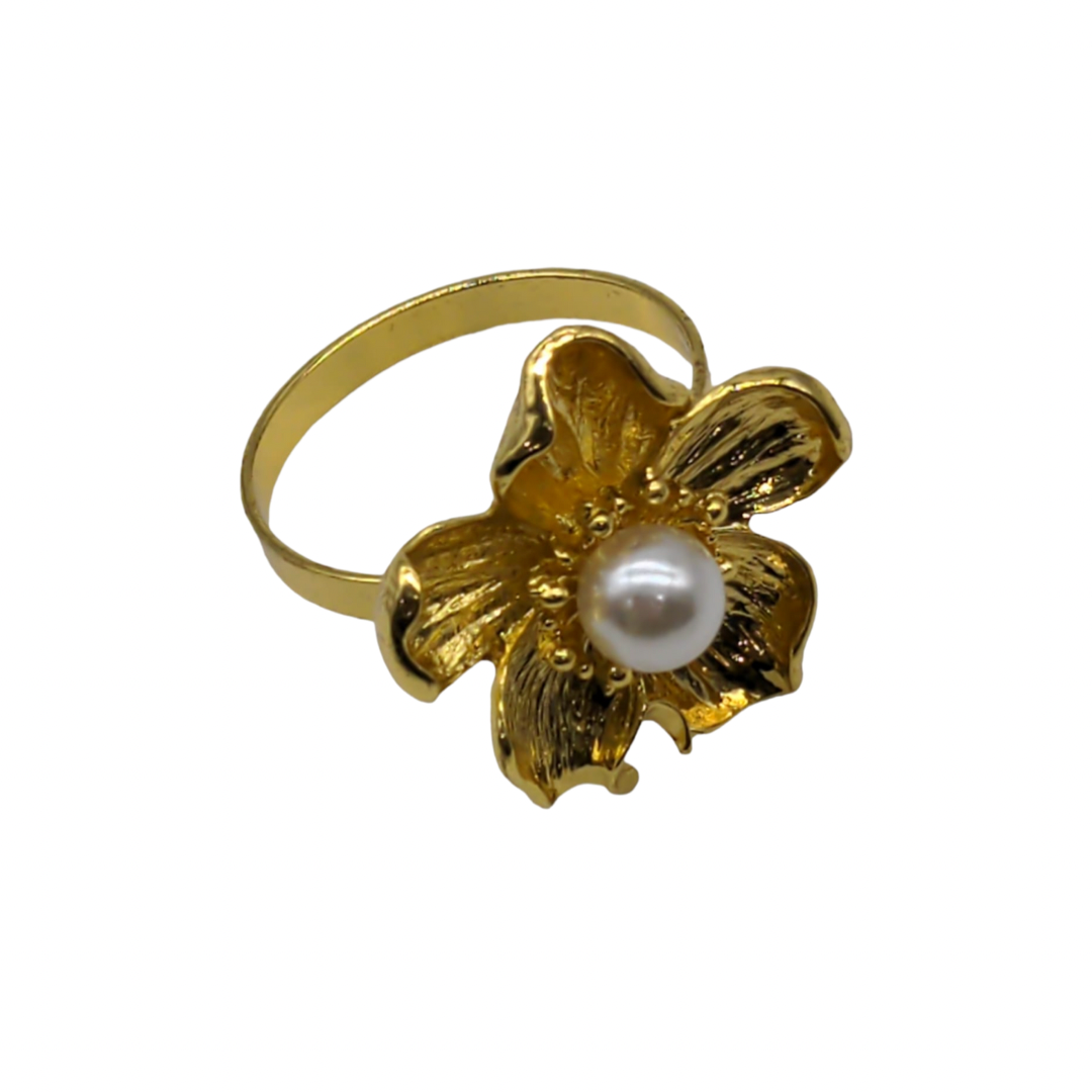 Floral Pearl Napkin Ring