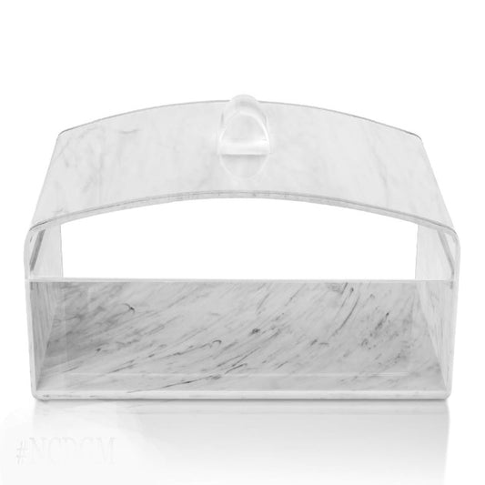Cake Dome Marble Lucite