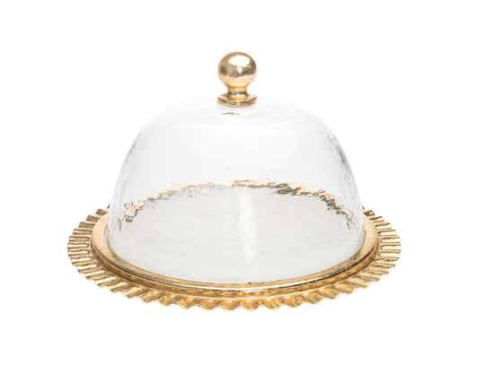 Godinger Ripple Marble Plate With Dome