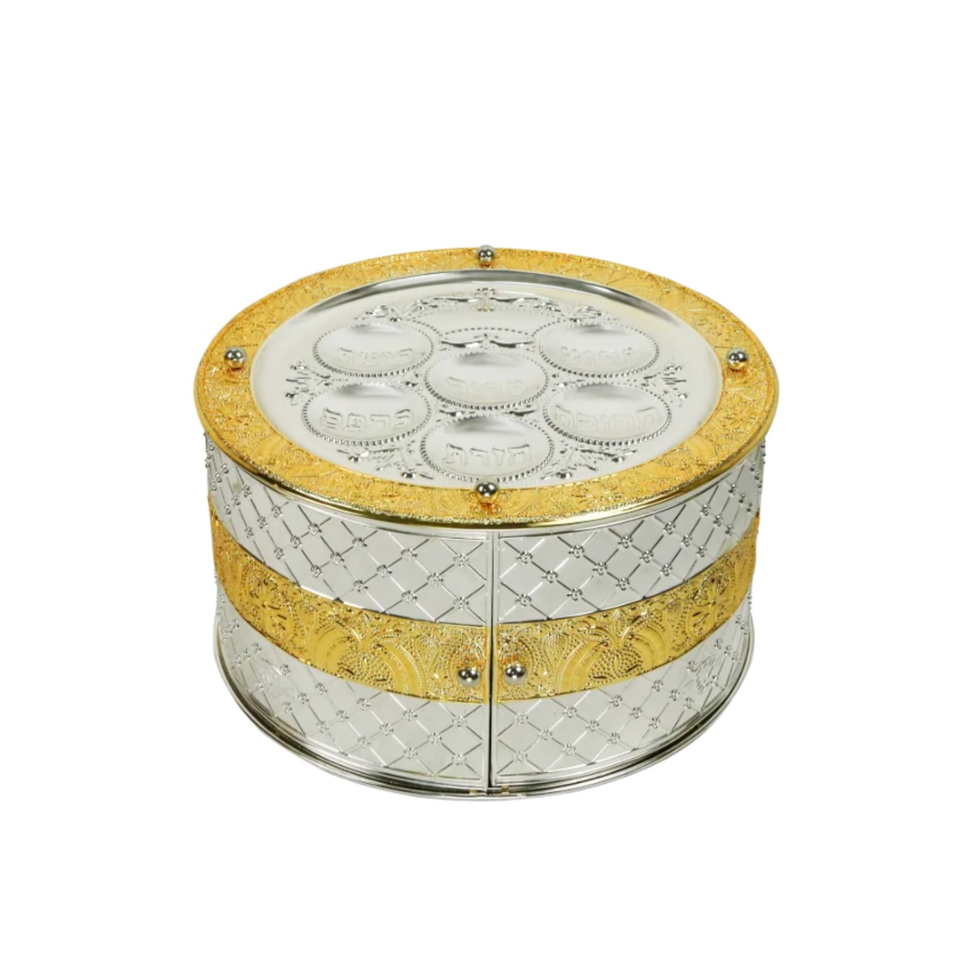 3 Tier Silver & Gold Plated Seder Plate
