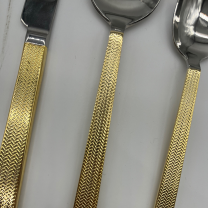 The Hammered Herringbone Flatware