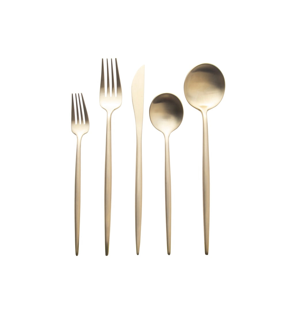 Brushed Champagne Mod Flatware