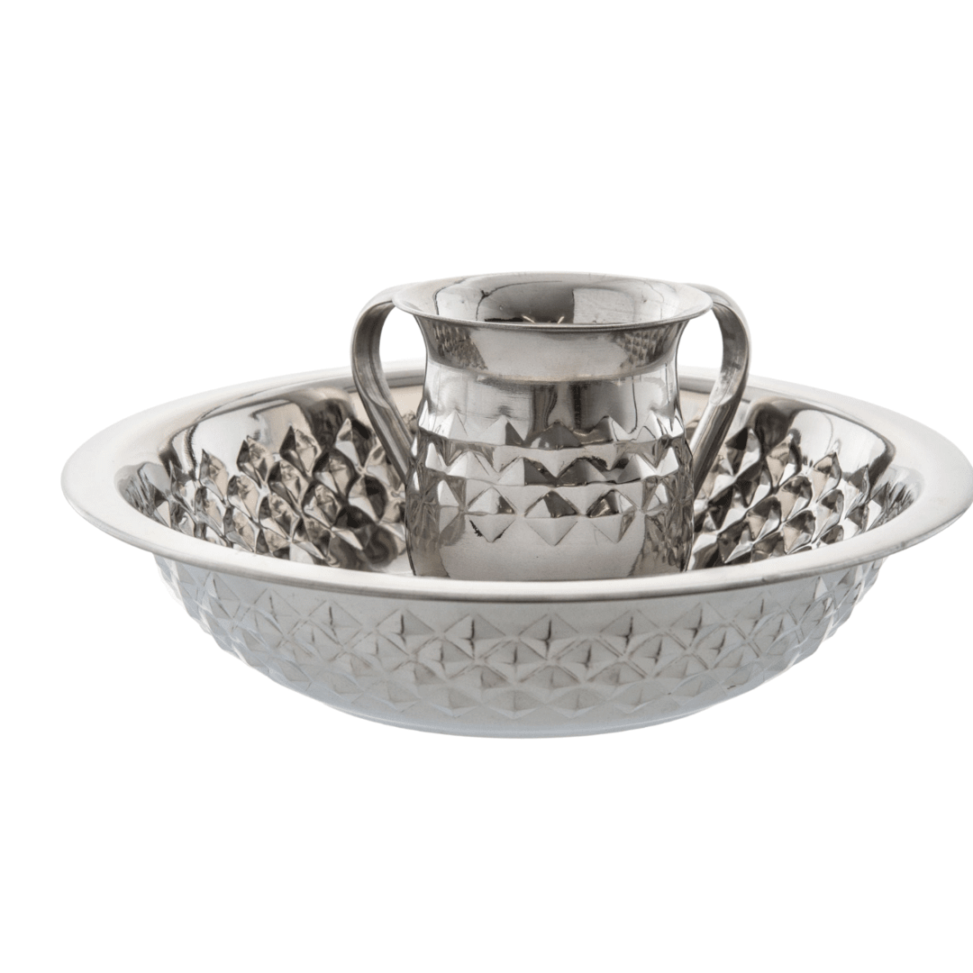 Stainless Steel Diamond Washcup and Bowl
