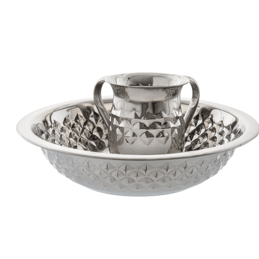 Stainless Steel Diamond Washcup and Bowl